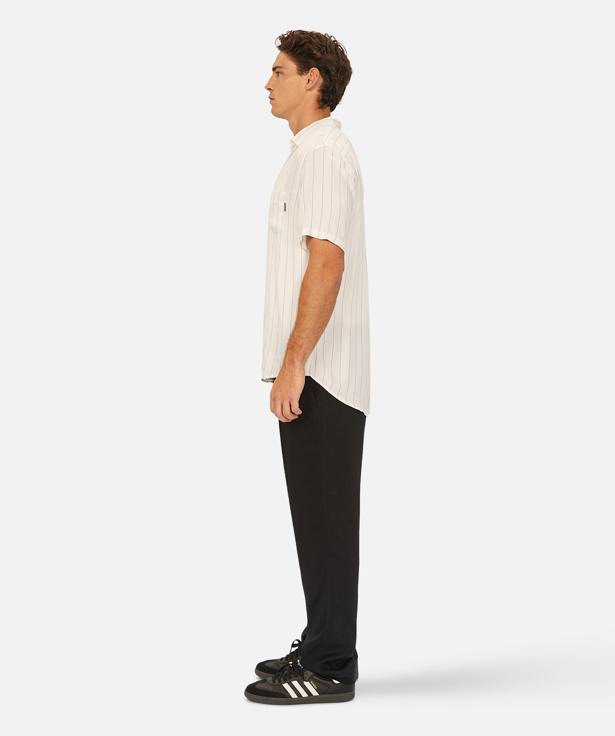 The Torrera Short Sleeve Shirt - White Black