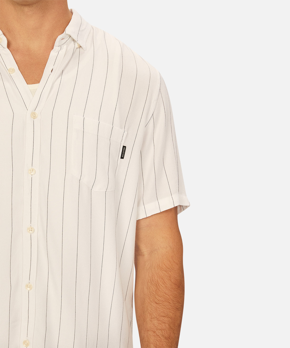 The Torrera Short Sleeve Shirt - White Black