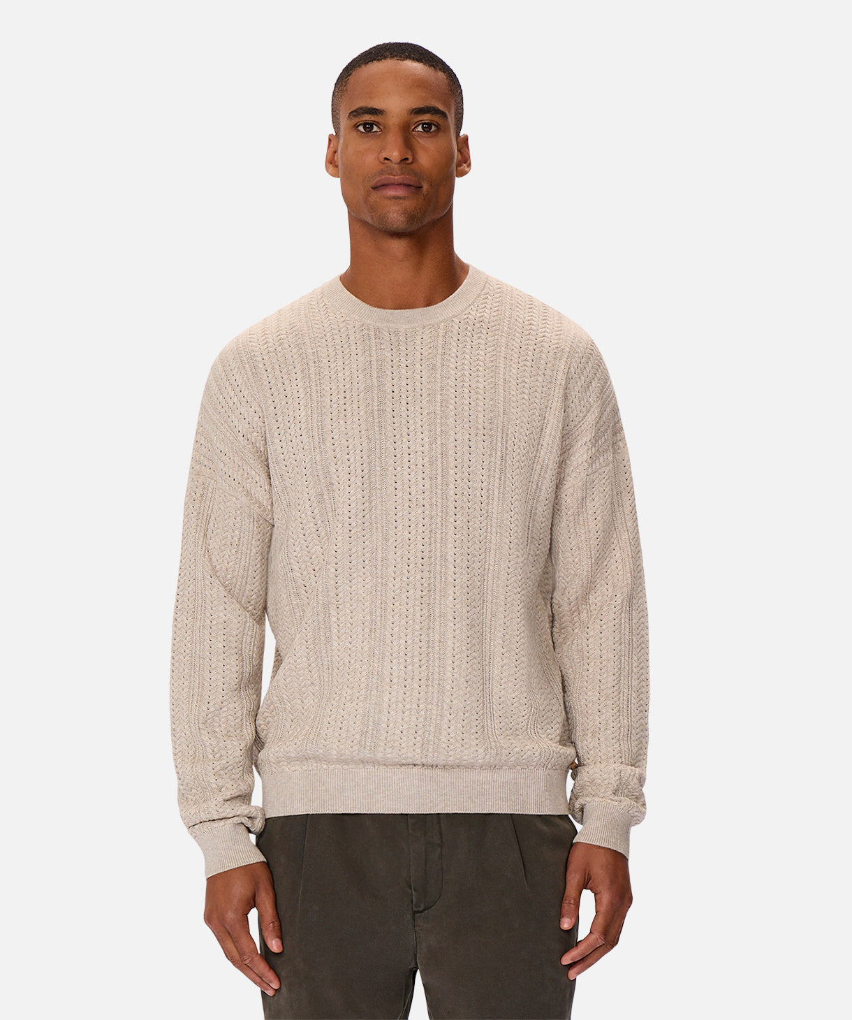 The Alessio Crew Neck Sweater - Oat Marle 24 – Industrie AU