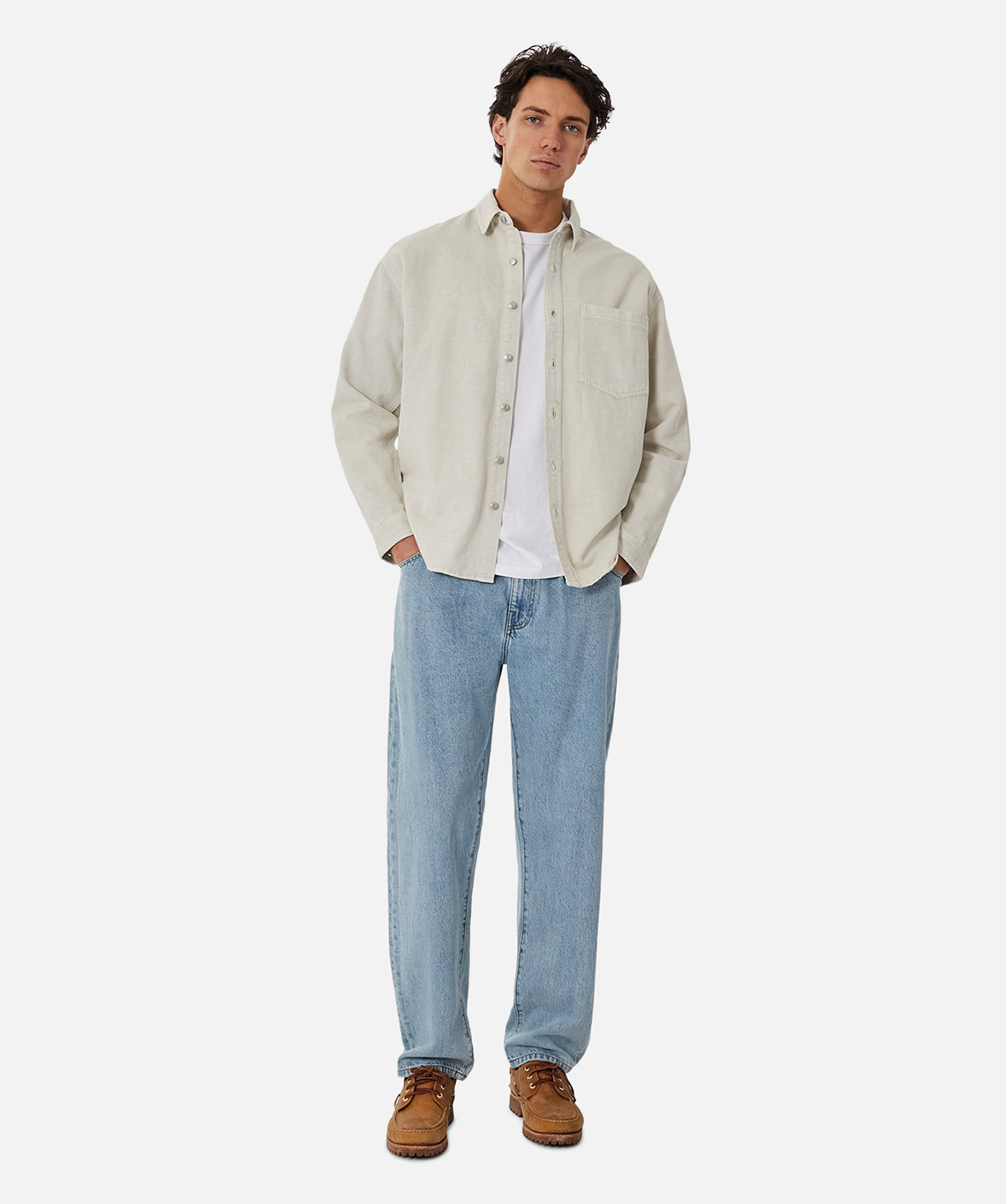 The Portland Long Sleeve Shirt - OD Stone