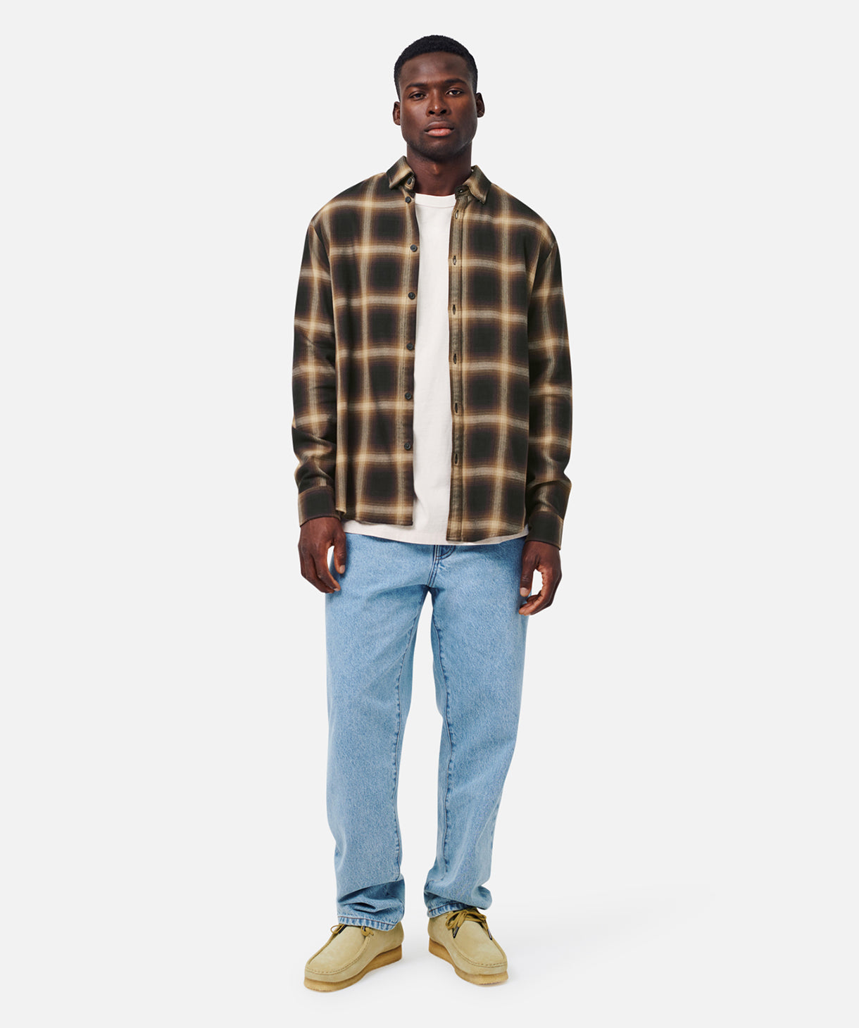 The Benson Long Sleeve Shirt - Black Marle