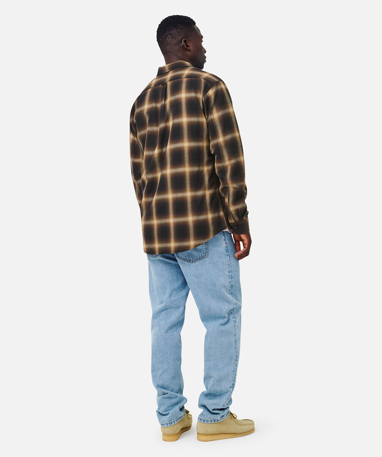 The Benson Long Sleeve Shirt - Black Marle