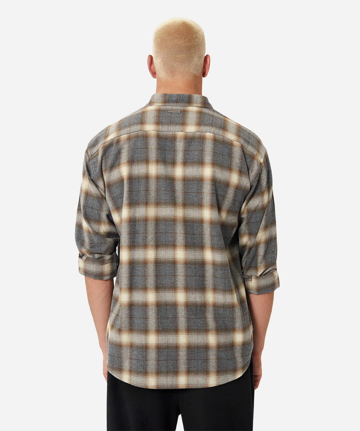 The Woburn Long Sleeve Shirt - Grey Combo
