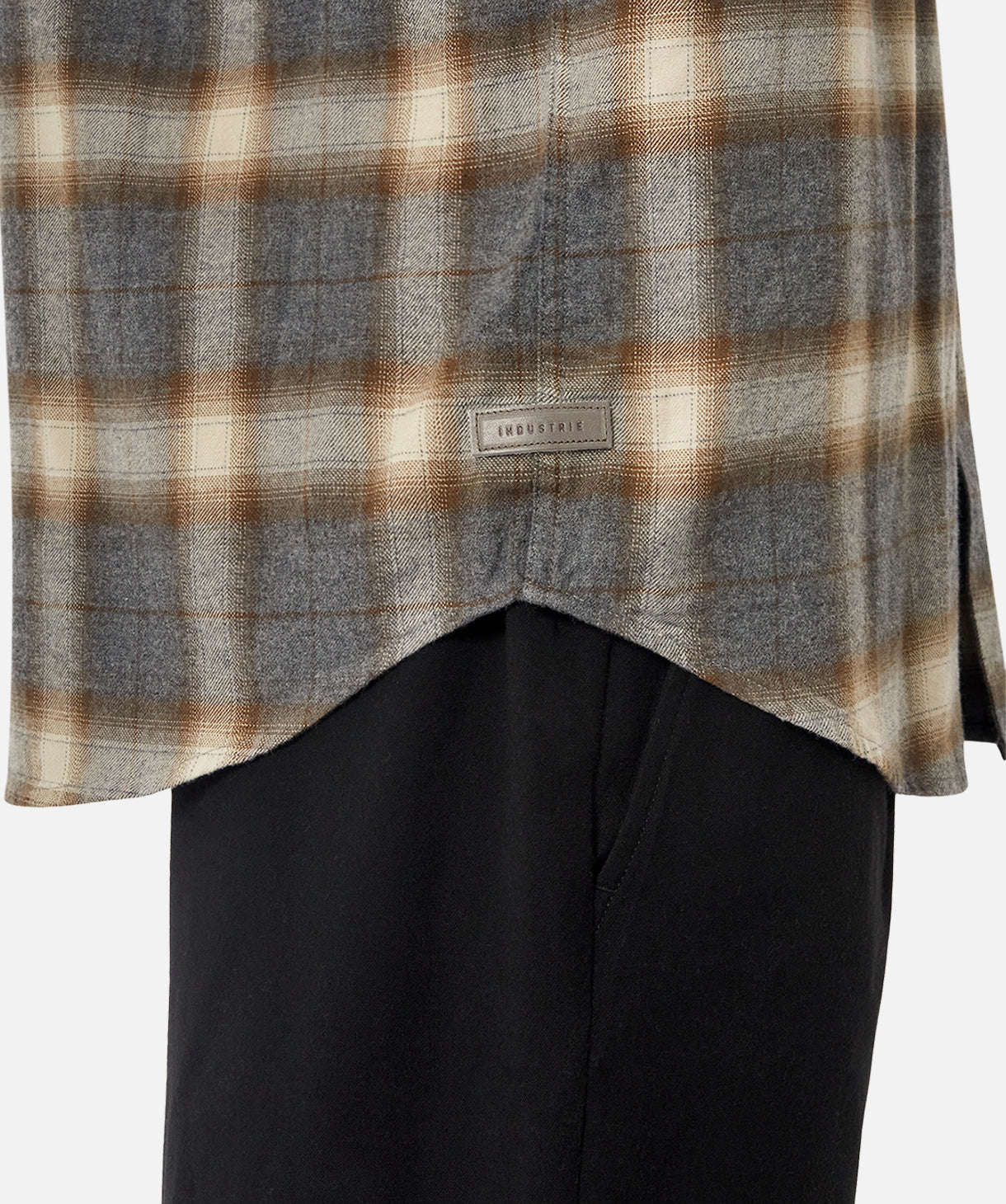 The Woburn Long Sleeve Shirt - Grey Combo