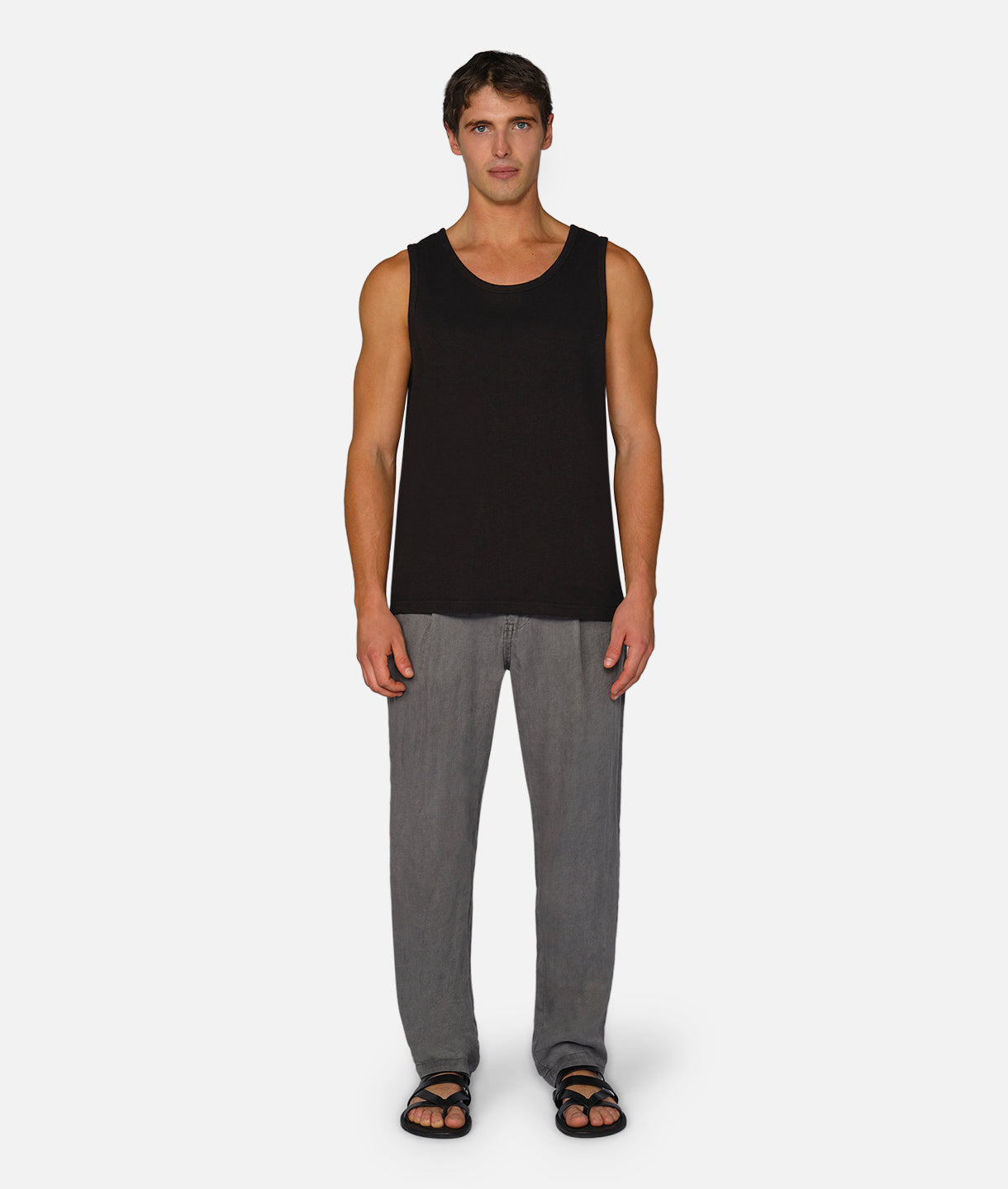 The Capri Linen Pant - Gunmetal