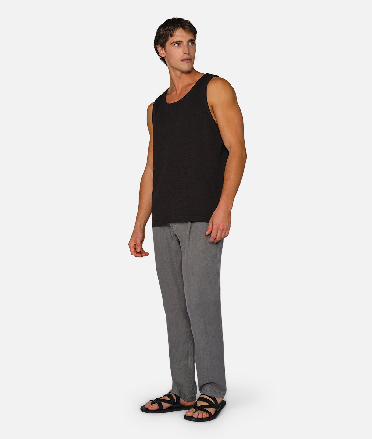 The Capri Linen Pant - Gunmetal