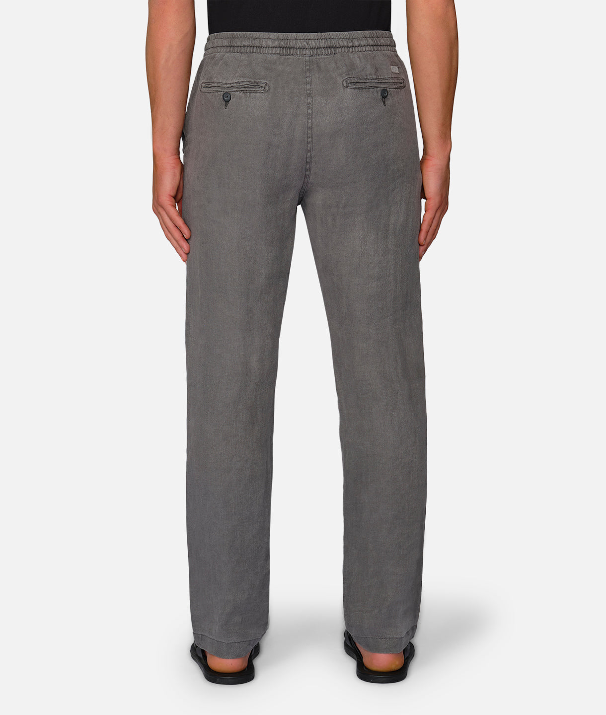 The Capri Linen Pant - Gunmetal