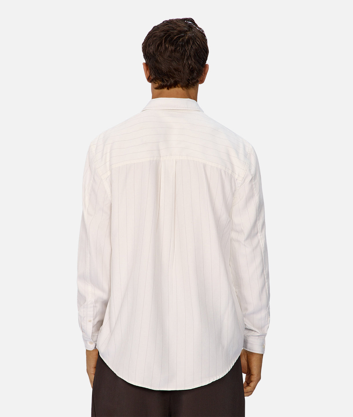 The Chaumont Long Sleeve Shirt - Off White/Grey