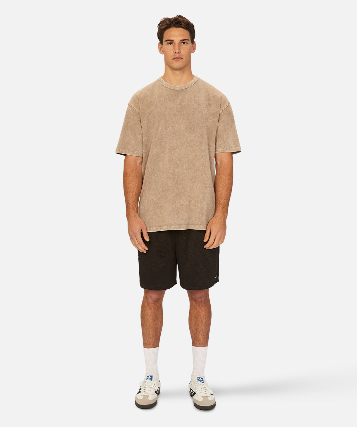 The Del Sur Acid Wash Tee - Almond