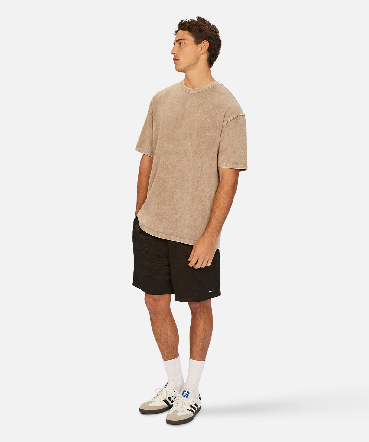 The Del Sur Acid Wash Tee - Almond