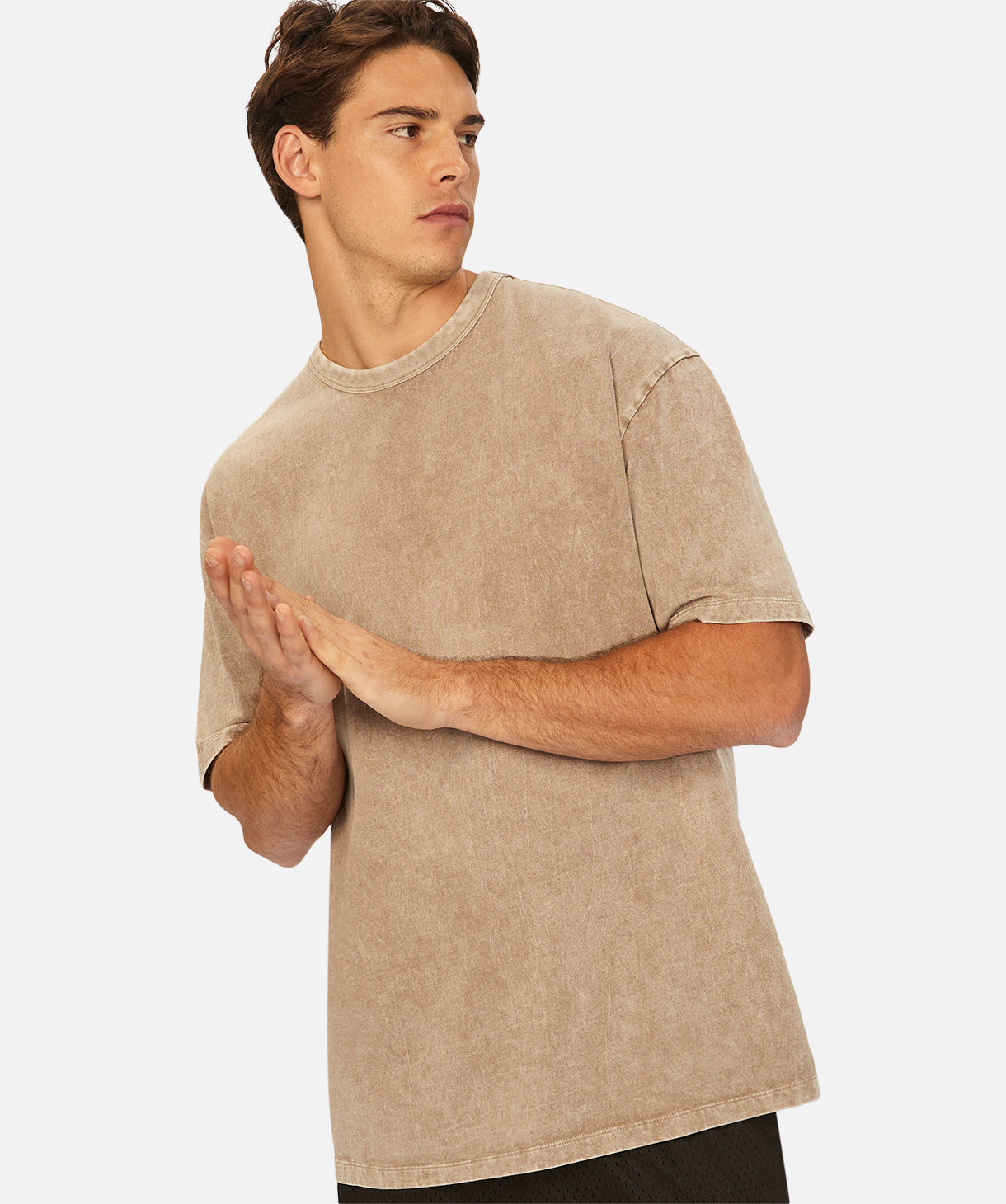 The Del Sur Acid Wash Tee - Almond