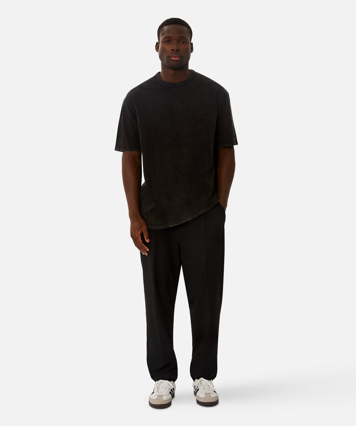 The Del Sur Acid Wash Tee - Black