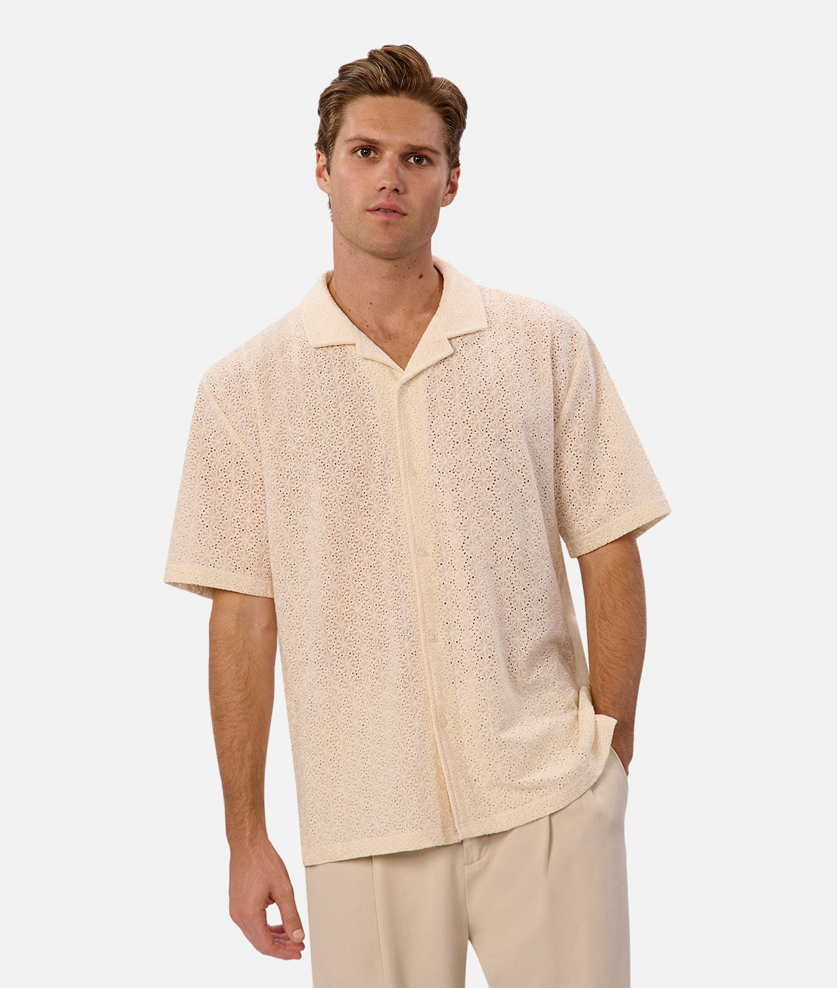 The Fiore Short Sleeve Shirt - Natural – Industrie AU