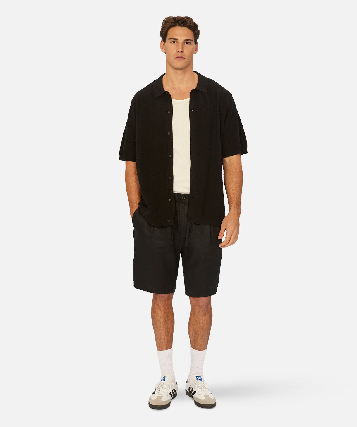 The Modena S/s Shirt Black Industrie Clothing Pty Ltd