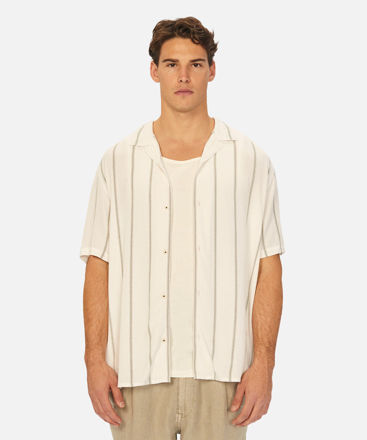 The Pacifico S/s Shirt - Chalk Olive