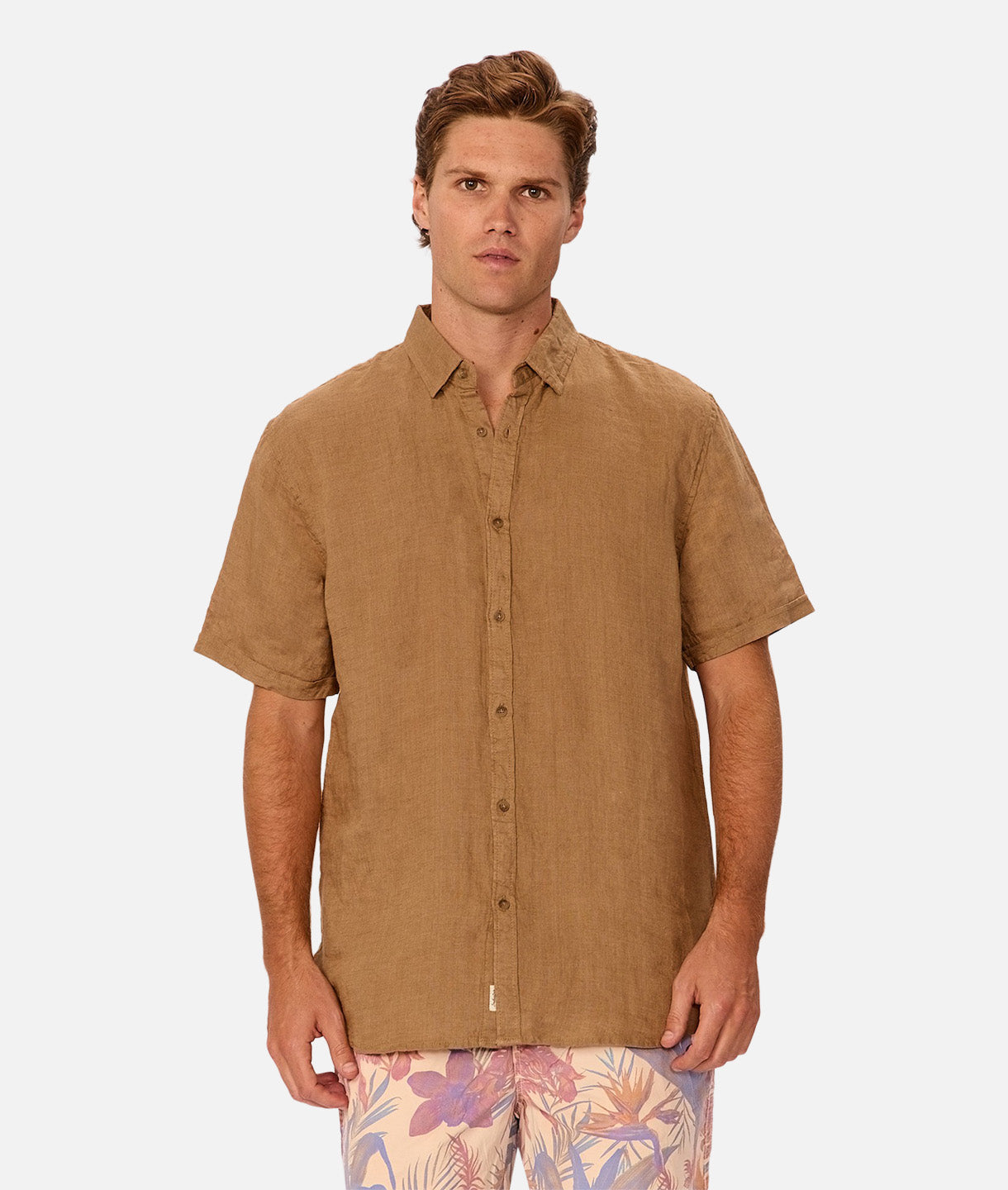 The Tennyson Linen S/s Shirt Brass Industrie Clothing Pty Ltd