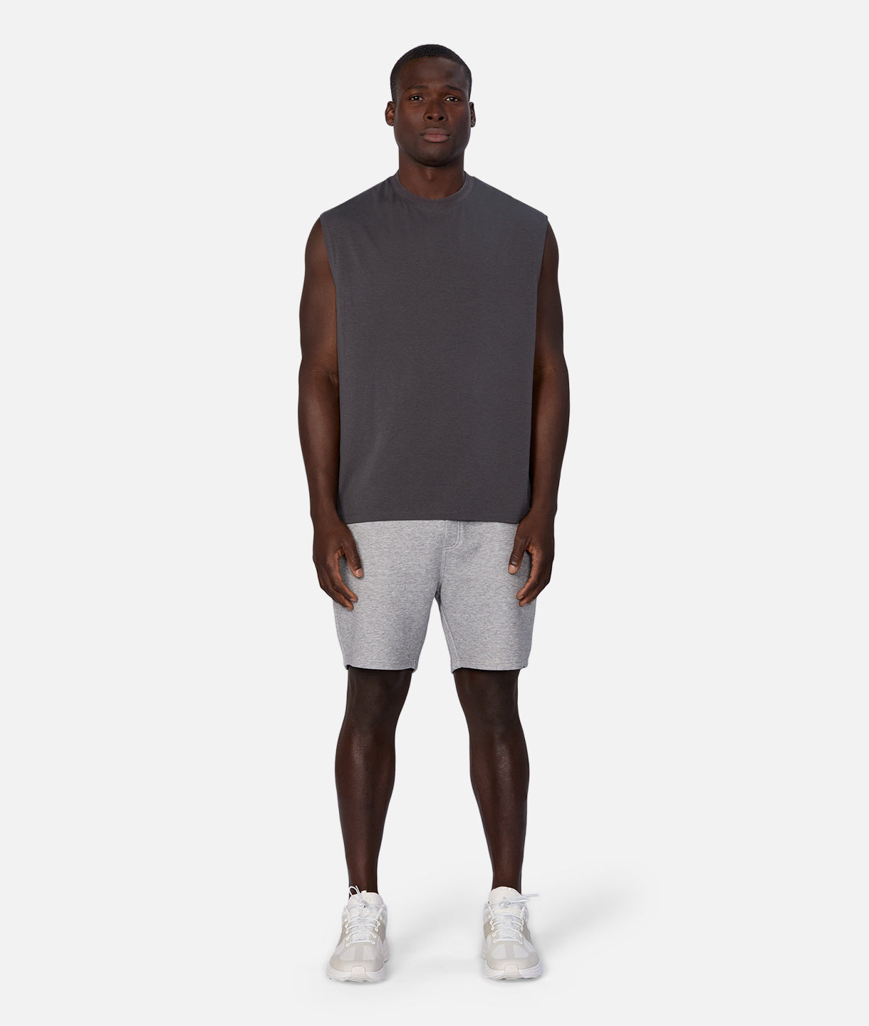 The Tech Track Short - Tech Marle Grey