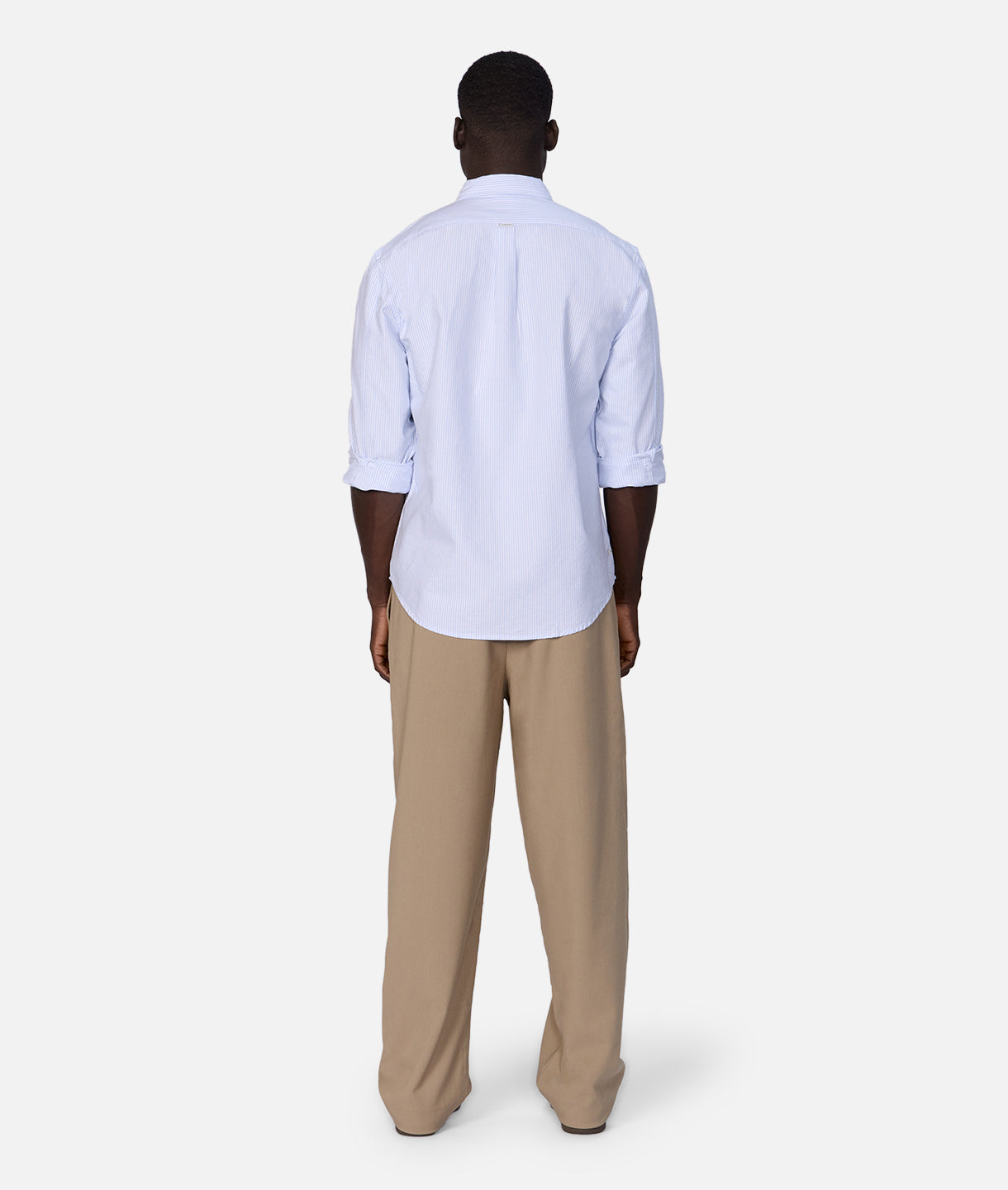 The Cambridge Long Sleeve Shirt - White Light Blue