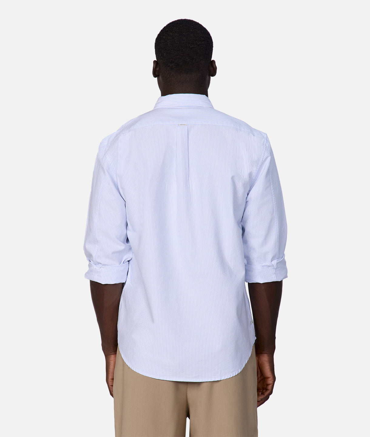 The Cambridge Long Sleeve Shirt - White Light Blue