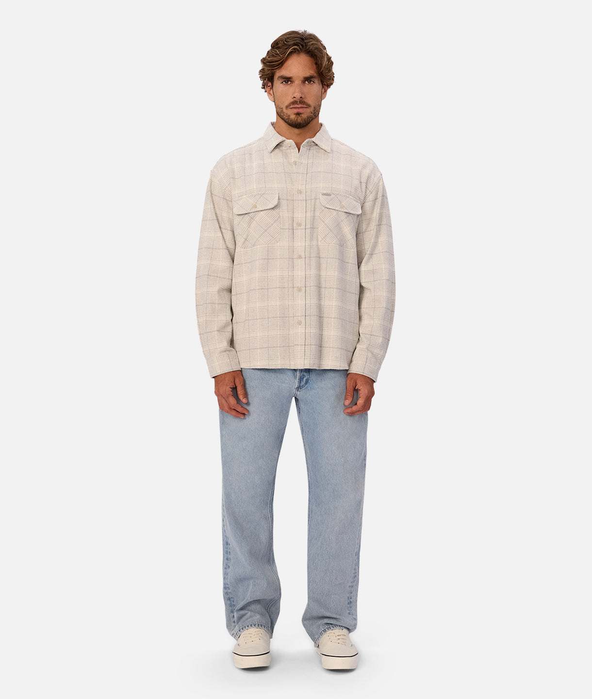 The Calais Long Sleeve Shirt - Light Grey