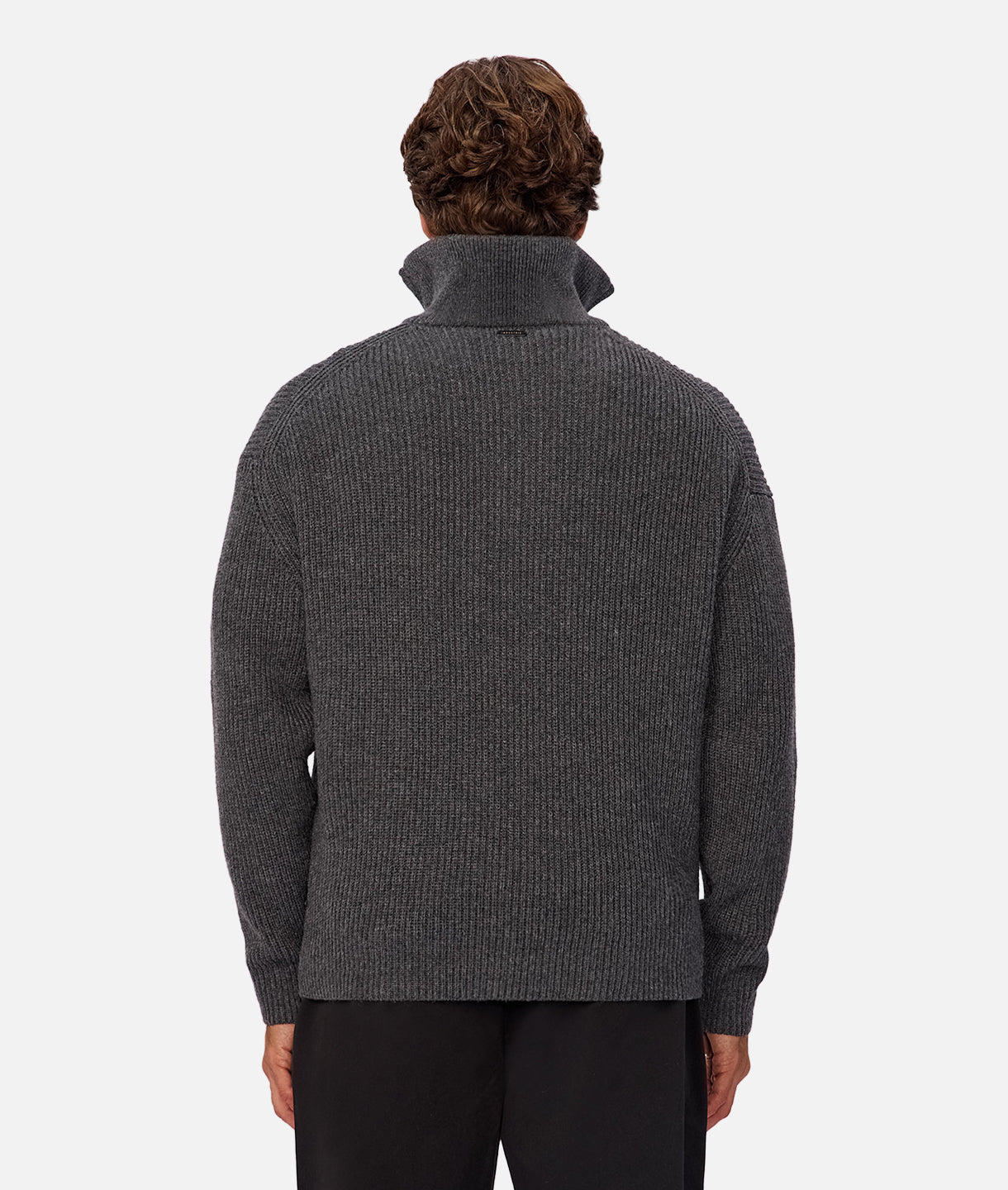 The Montreal Zip Neck Knit - Charcoal