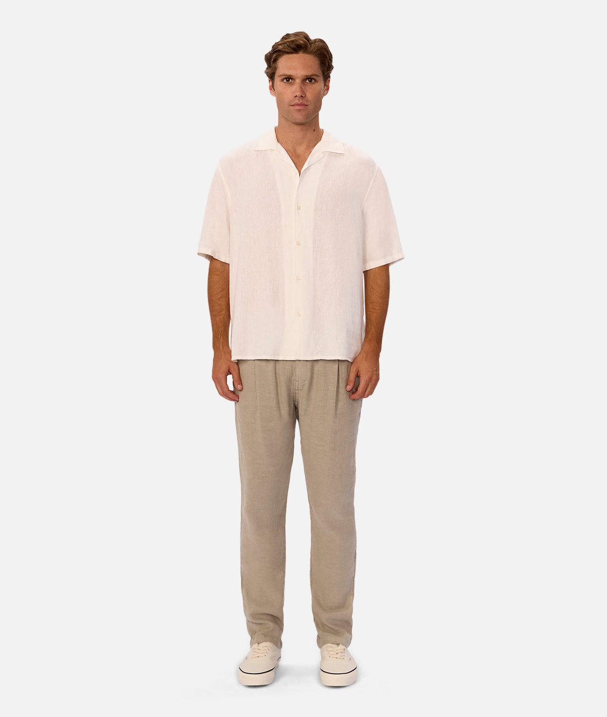 The New Capri Linen Pant - Light Army