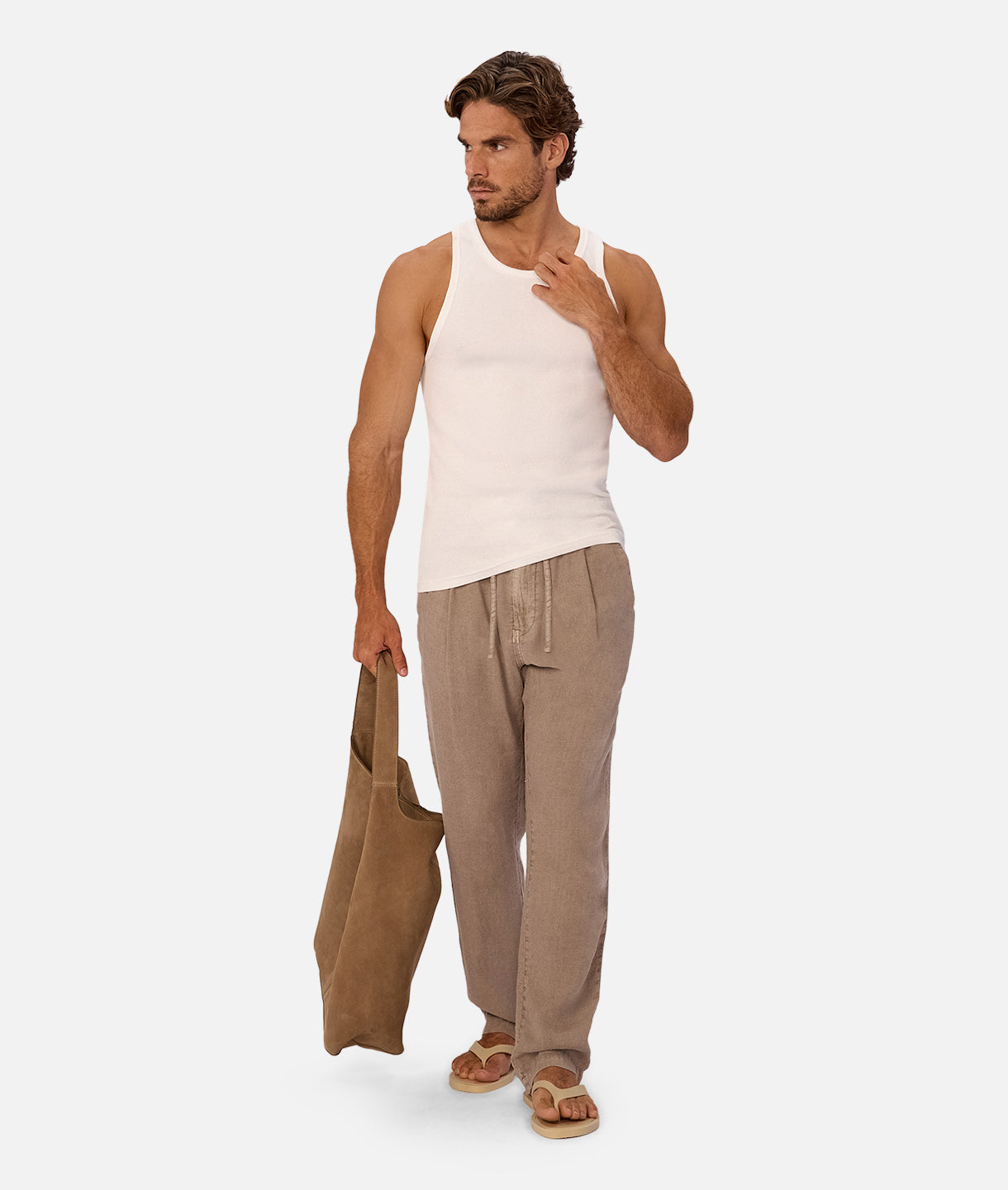 The New Capri Linen Pant - Sandrift