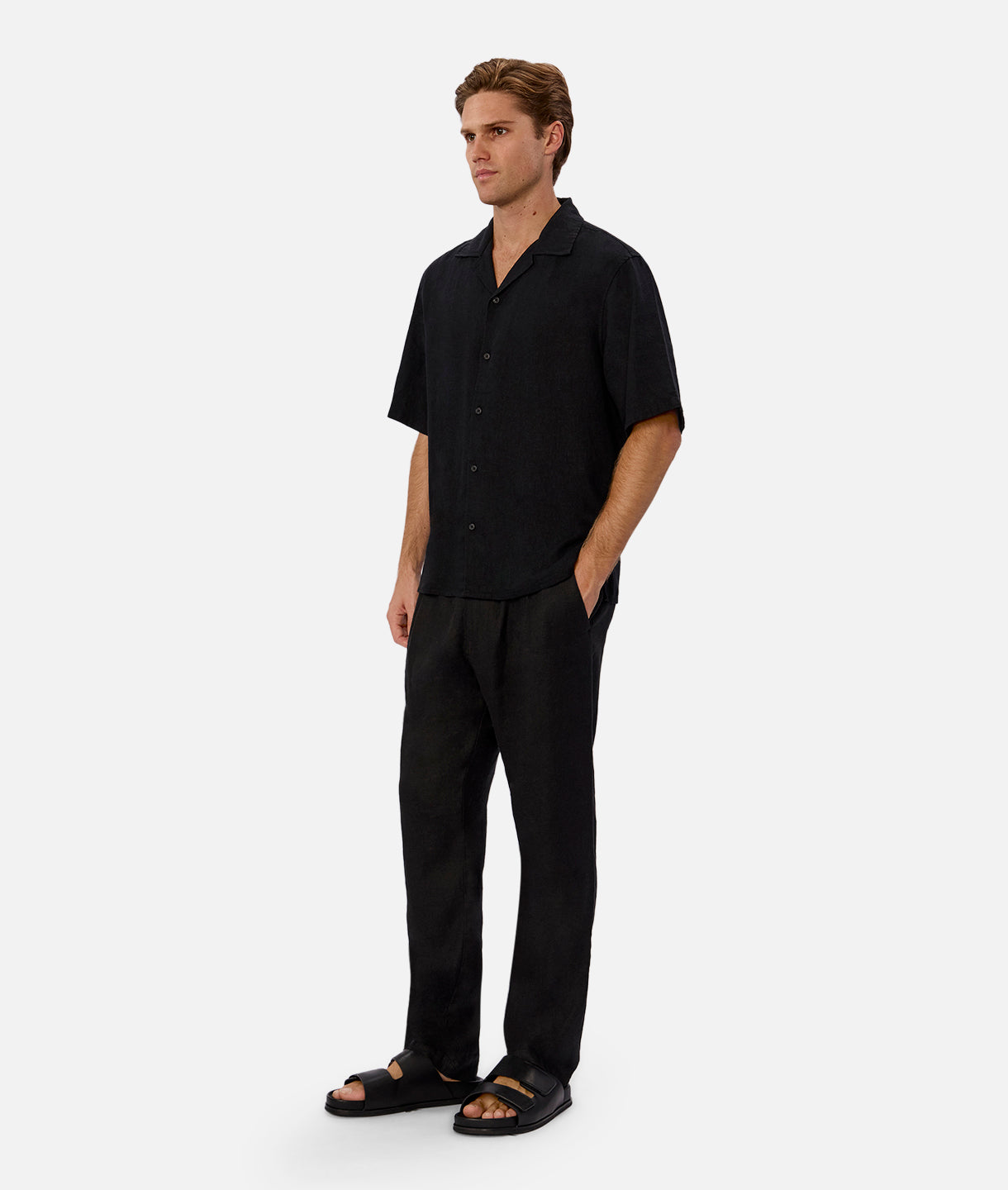 The New Capri Linen Pant - YD Black