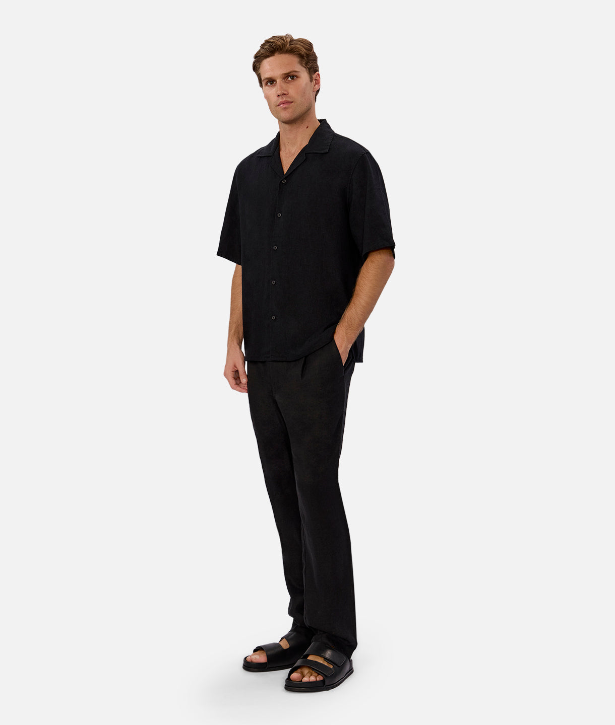 The New Capri Linen Pant - YD Black