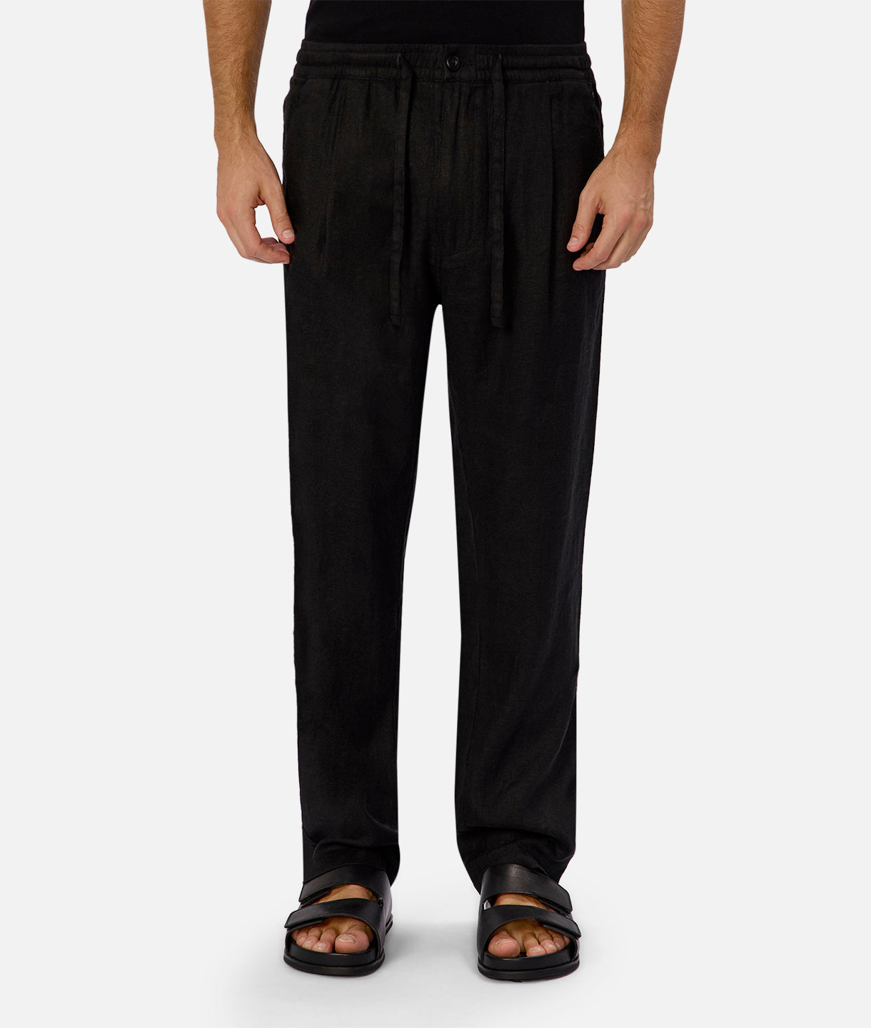 The New Capri Linen Pant - YD Black