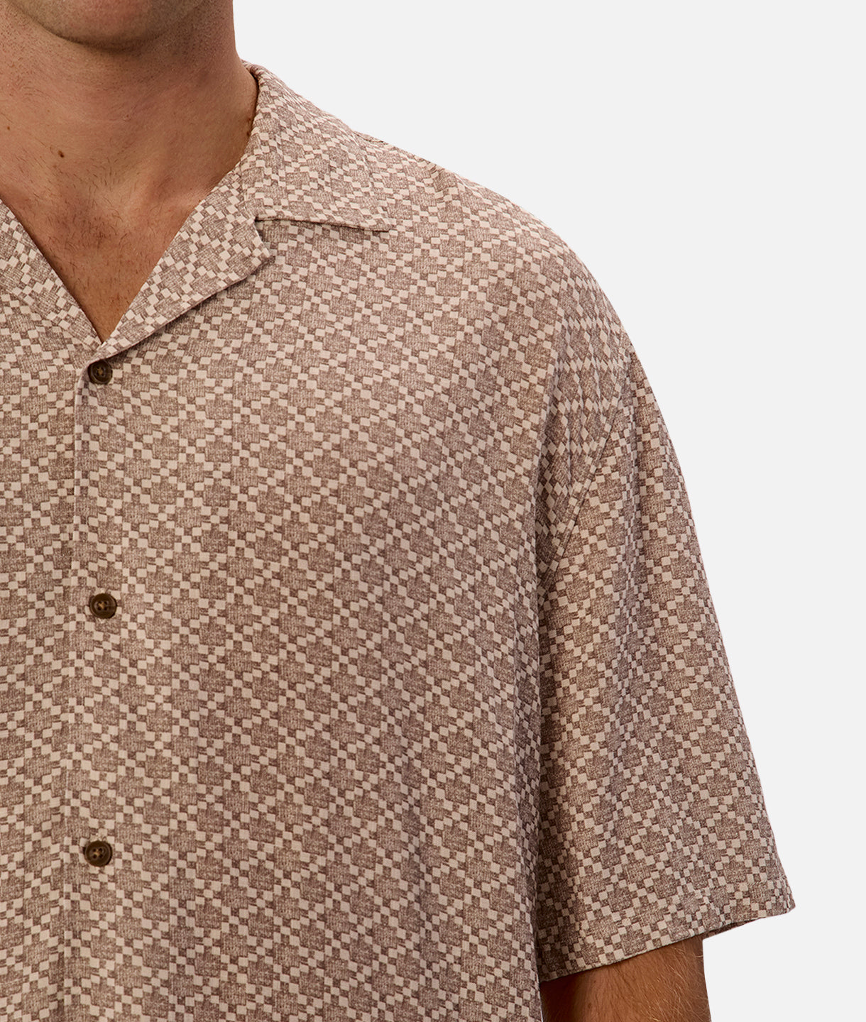 The Montericco Short Sleeve Shirt - Bark
