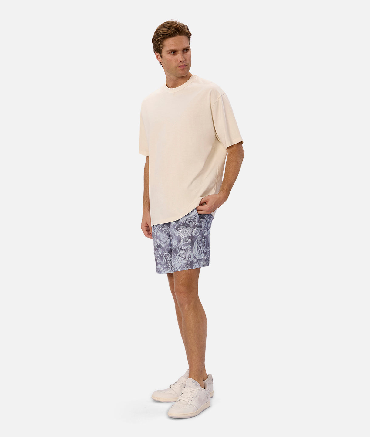 The Martino Swim Short - Navy/ Light Blue