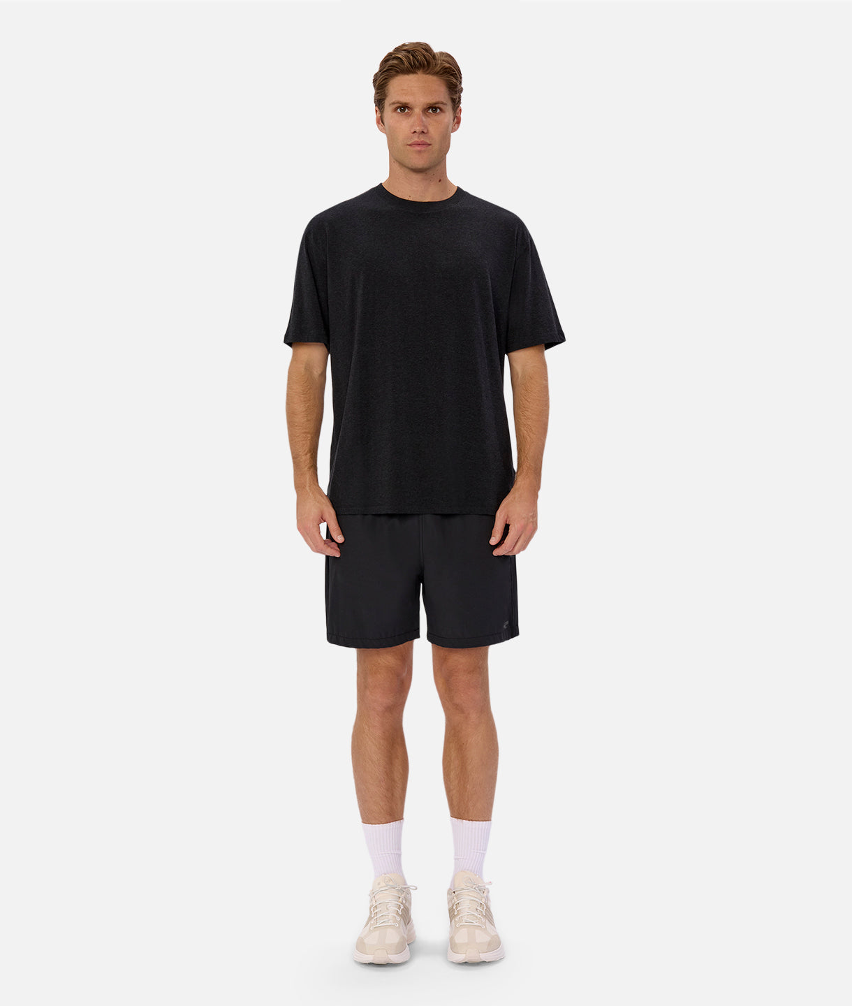 The Freeman Athletic Tee - Charcoal Marle