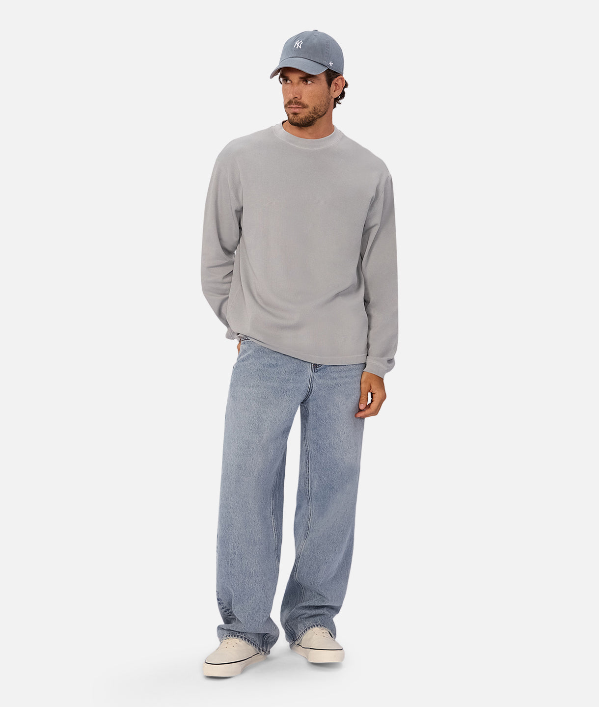 The Marlon Long Sleeve Tee - Airforce