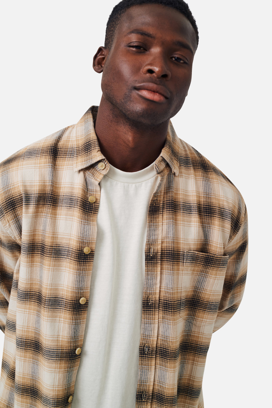 The Bates Long Sleeve Shirt - Brown Multi