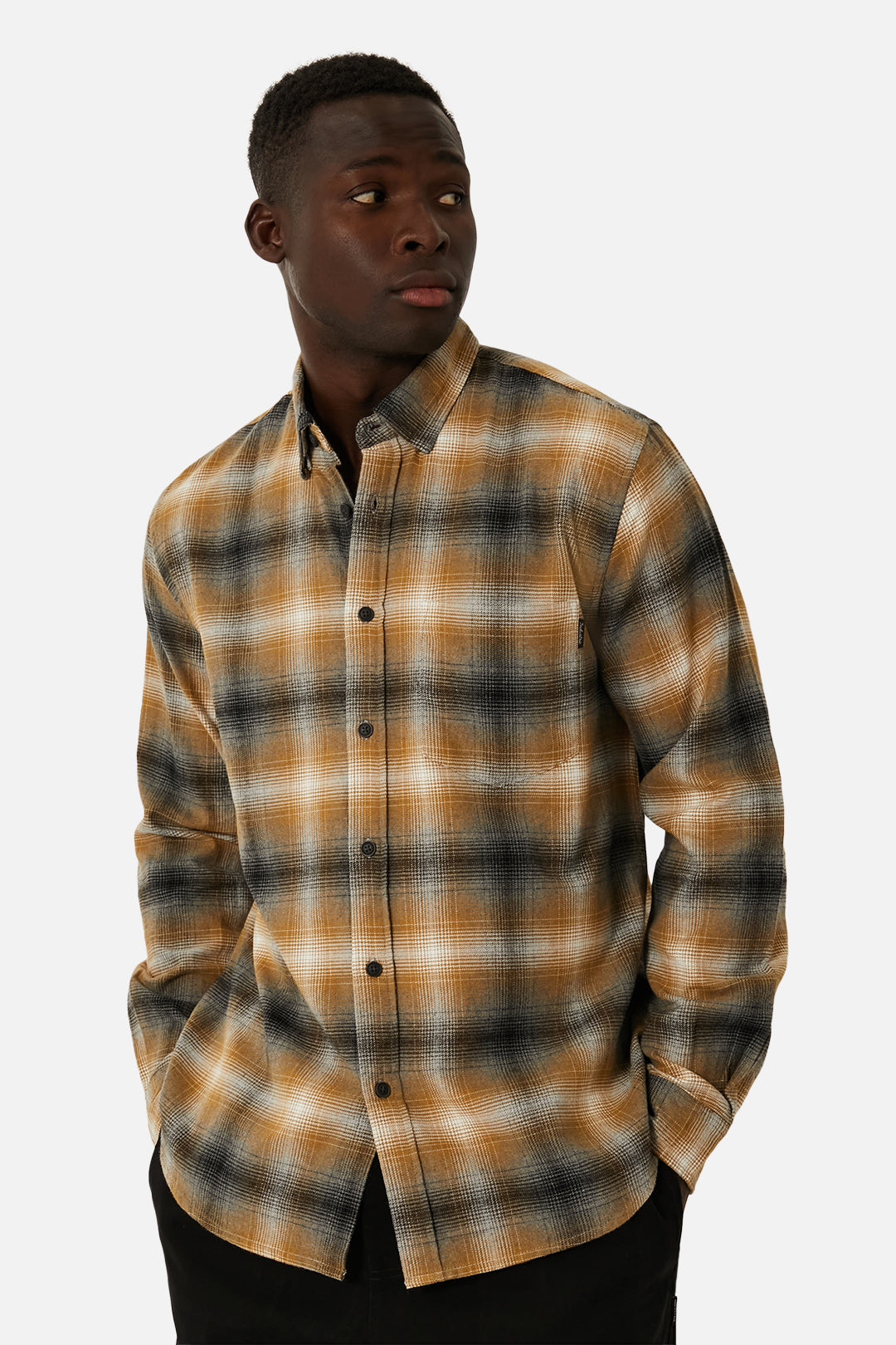 The Dunsmore Long Sleeve Shirt - Camel Grey