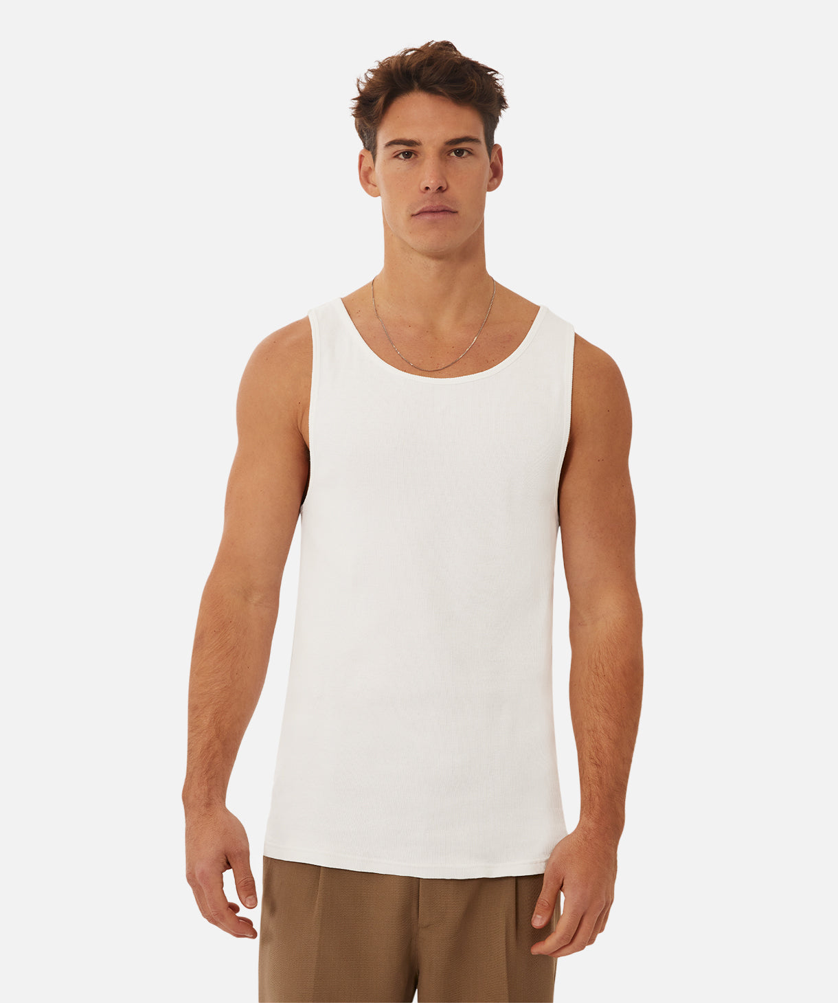 The Brando Ribbed Singlet - White – Industrie Clothing Pty Ltd