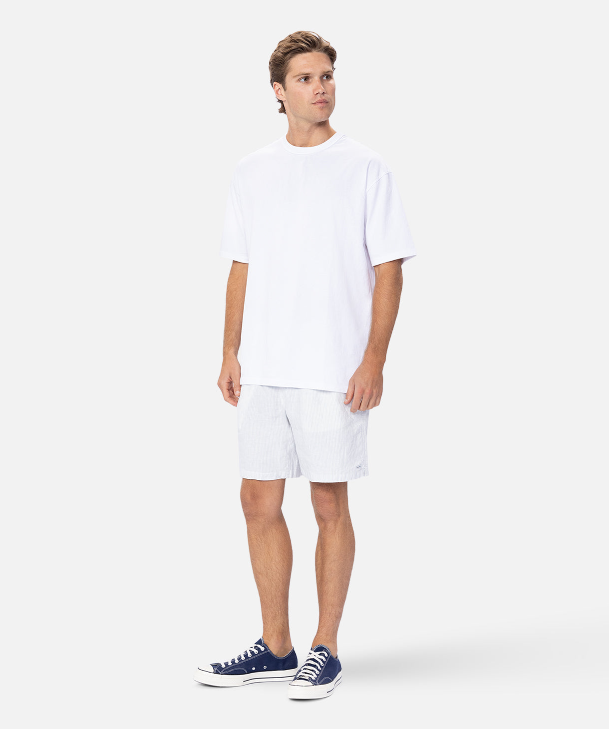 The San Juan Linen Short - Mint/White