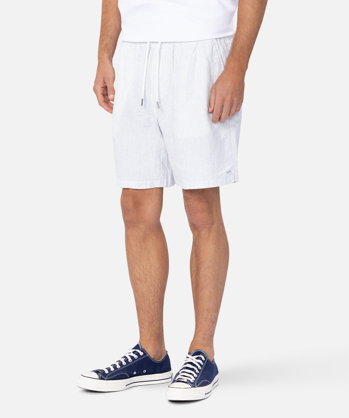 The San Juan Linen Short - Mint/White