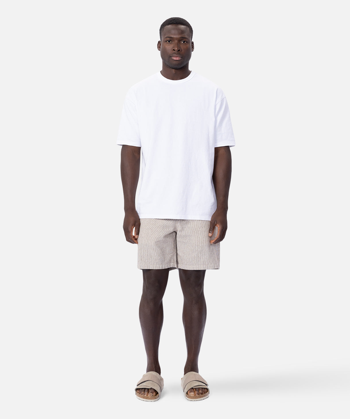 The Portico Linen Short - Brown/White – Industrie Clothing Pty Ltd