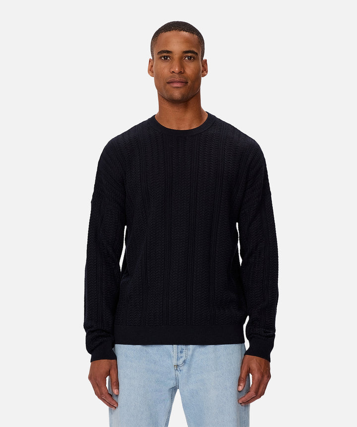 The Alessio Crew Neck Knit - Navy 24