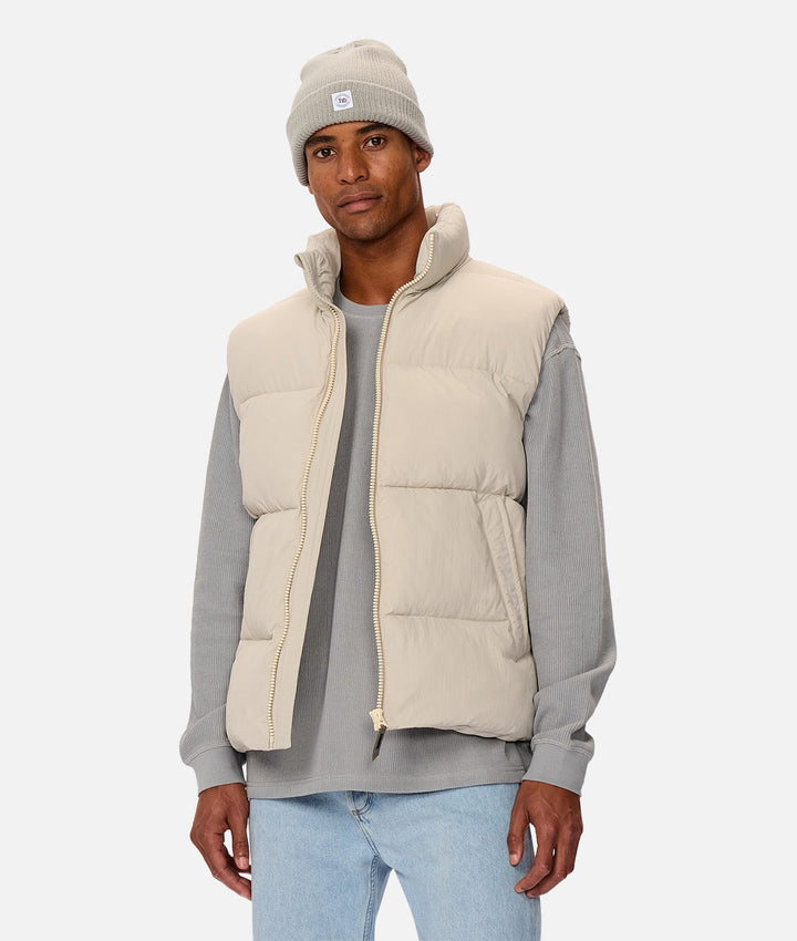 The Busan Puffer Vest - Stone