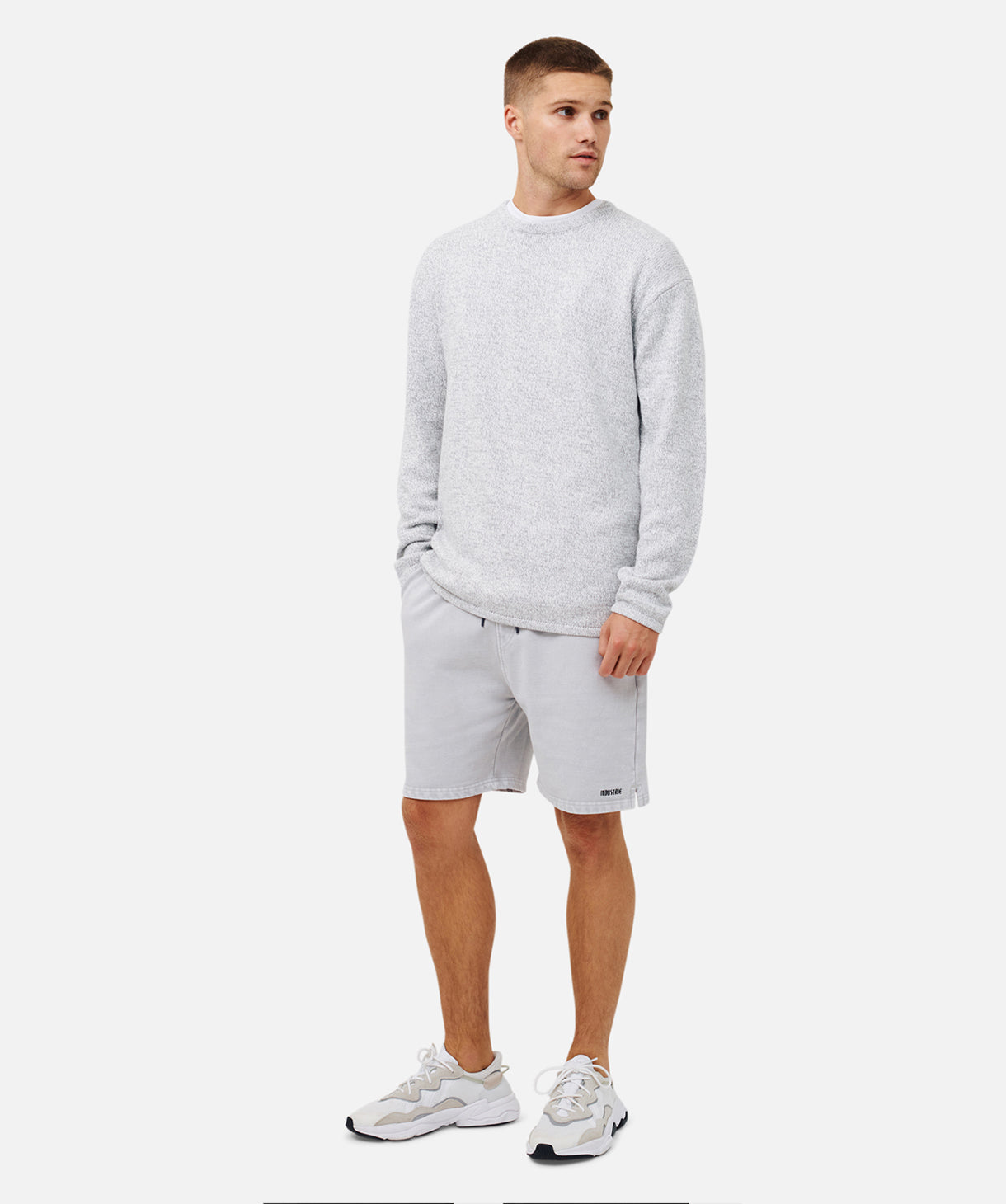 The Hacienda Knit - Grey/White – Industrie Clothing Pty Ltd