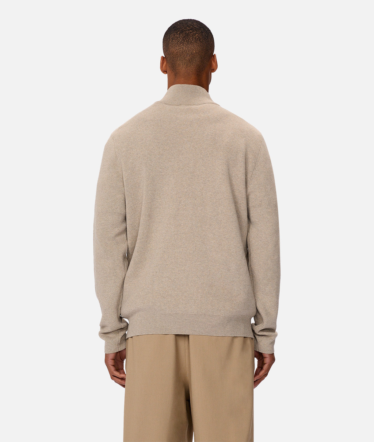 The Lakewood Zip Neck Knit - Wheat Marle – Industrie AU