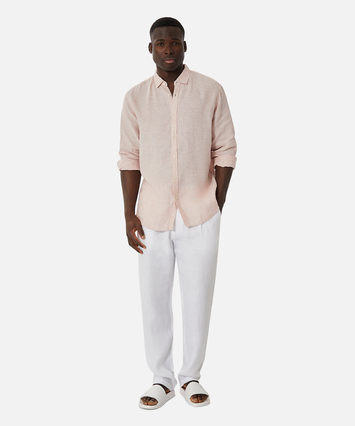The Tennyson Linen L/s Shirt - Light Pink – Industrie Clothing Pty Ltd