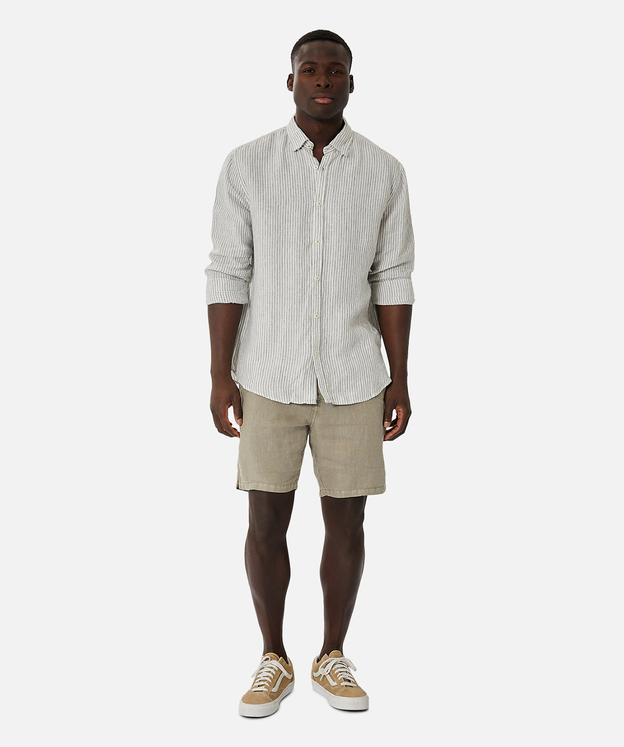 The Surfside Linen L/s Shirt - Sage White – Industrie Clothing Pty Ltd
