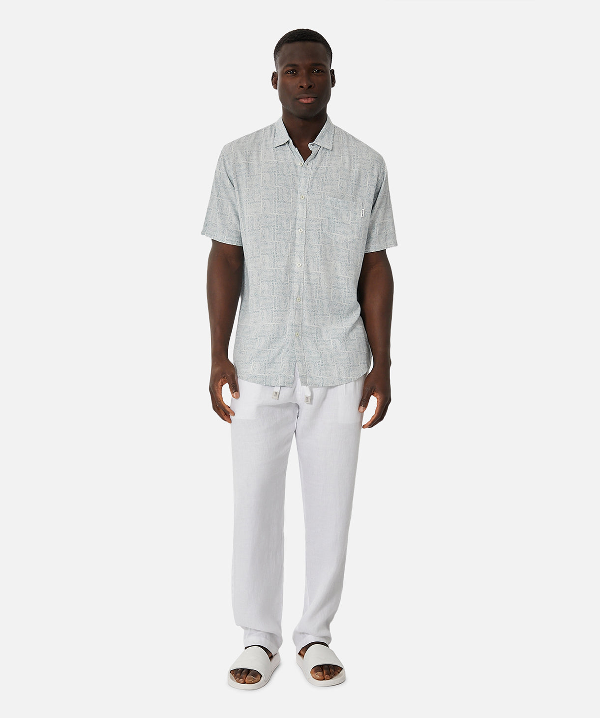 The Talavera S/s Shirt - Off White/Marine – Industrie Clothing Pty Ltd