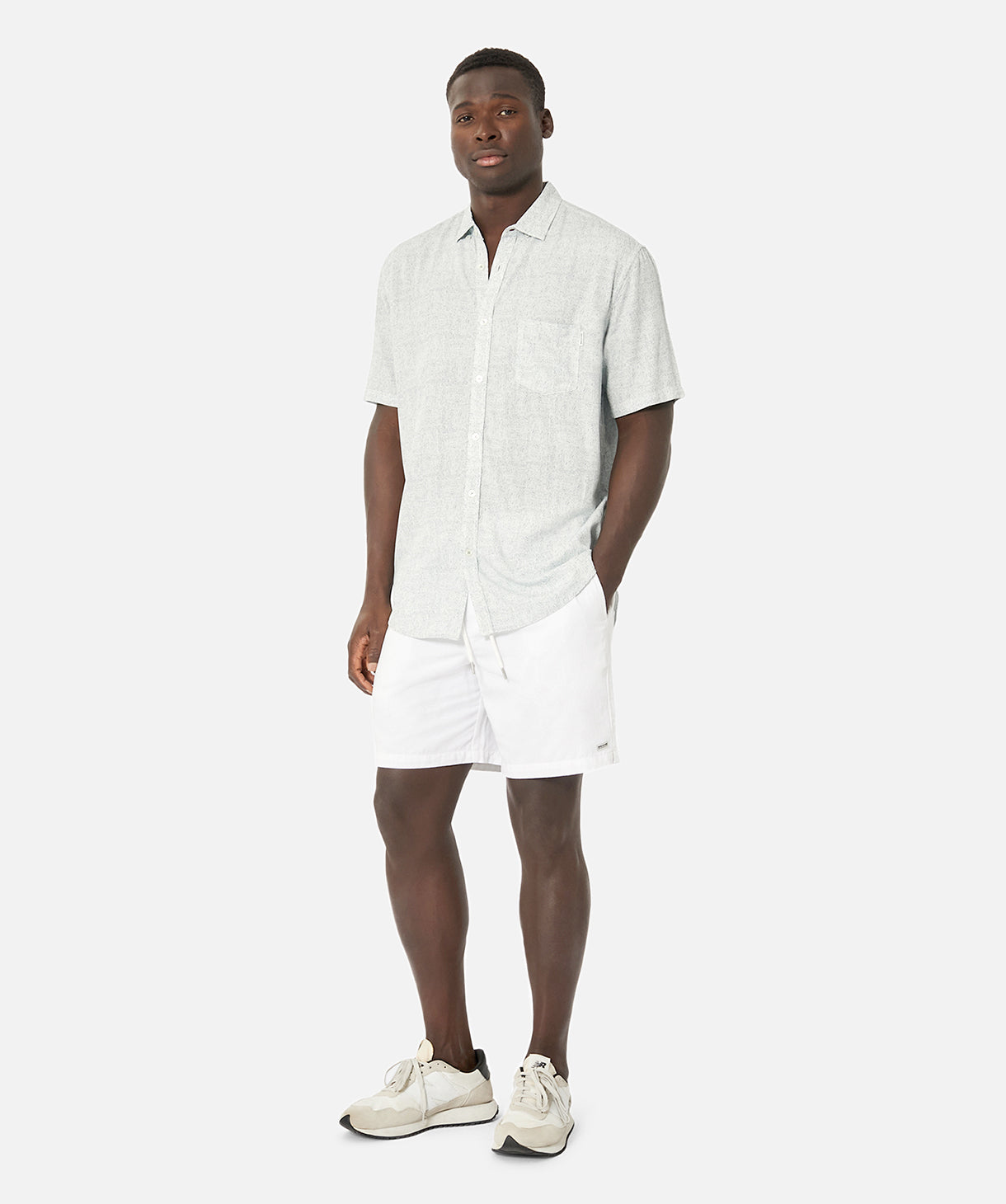 Shop The Ipanema S/s Shirt in White/Sage | Industrie Clothing ...