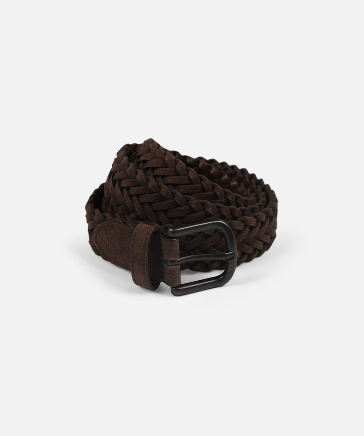 The Lusso Braided Belt - Aubergine