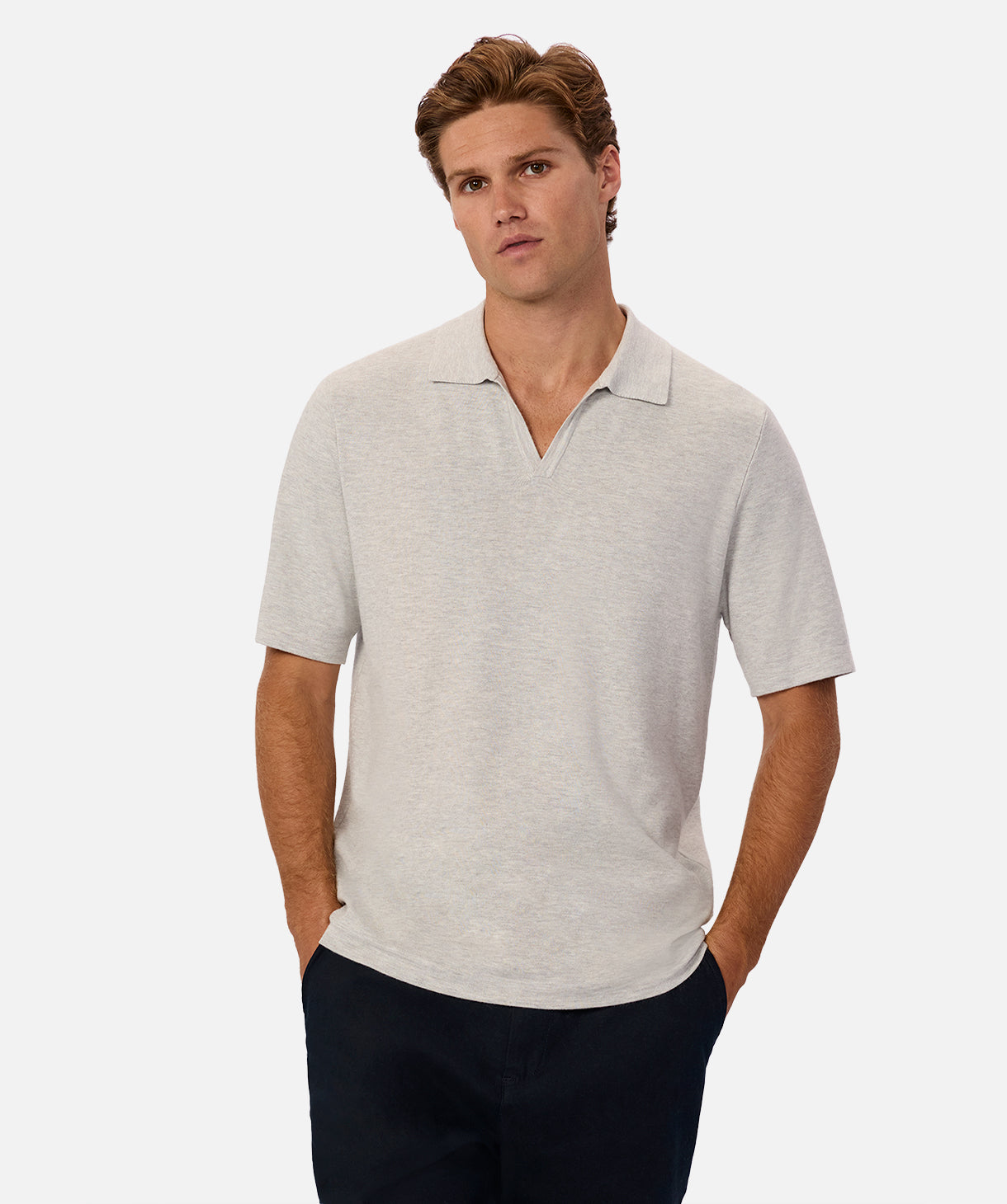 The Hampshire Polo - Grey Marle 24 – Industrie Clothing Pty Ltd
